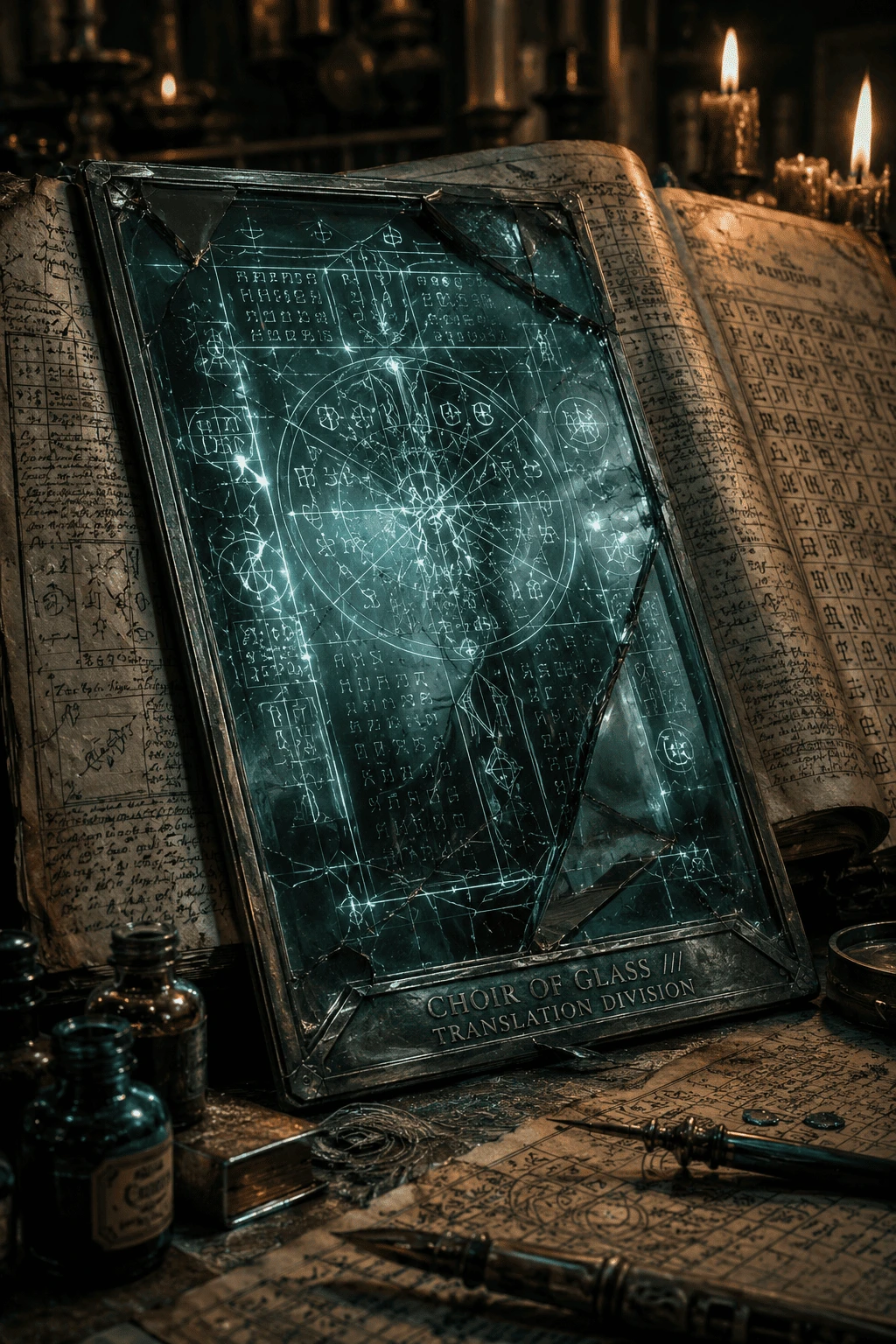 The Choir of Glass faction art from The Veyra Scholarium