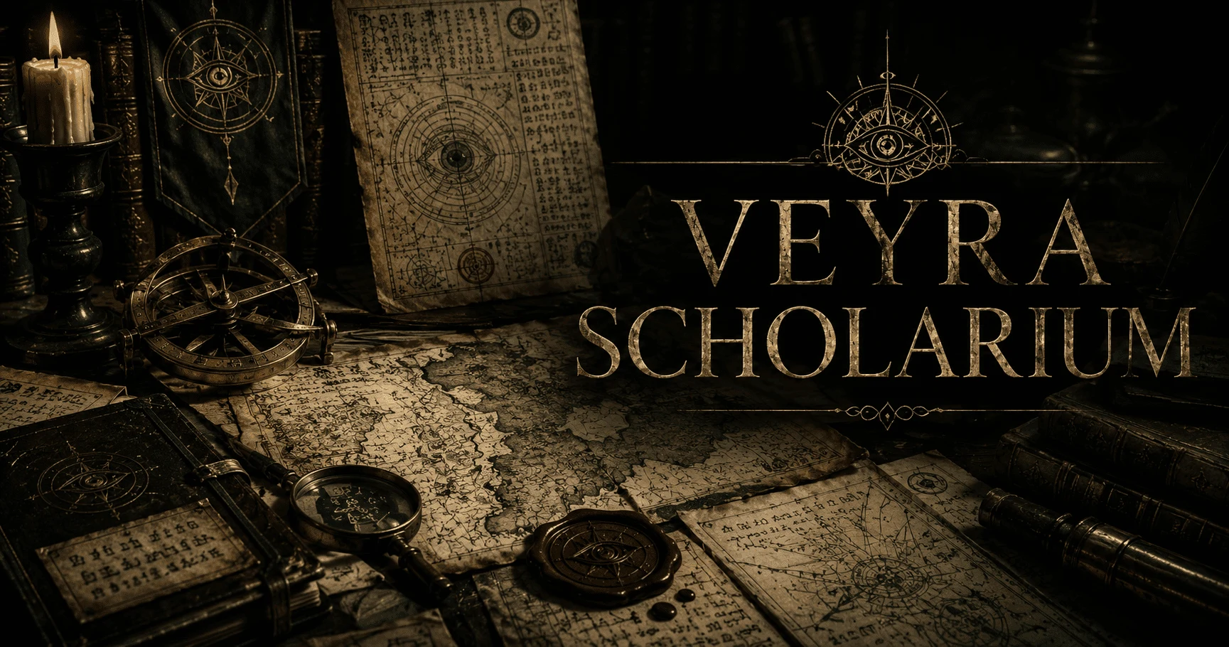 Preview card for The Veyra Scholarium interactive lore dossier
